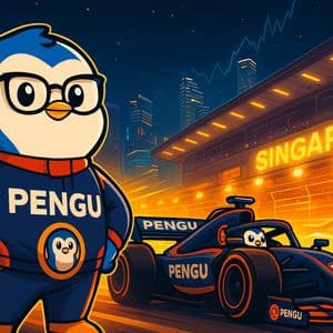 Pudgy Penguins Mascot Heads to Singapore F1 — Could PENGU Ride Hype to New Highs?