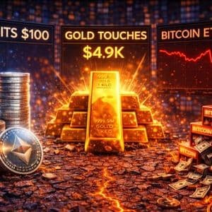Crypto Capital Rotates To Metals: Silver Hits $100, Gold Touches $5K While Bitcoin ETFs Bleed