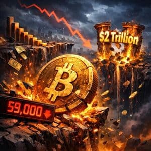 Bitcoin Drops To $59,000 For First Time Since 2024: Crypto’s Total Value Sheds $2 Trillion Since October