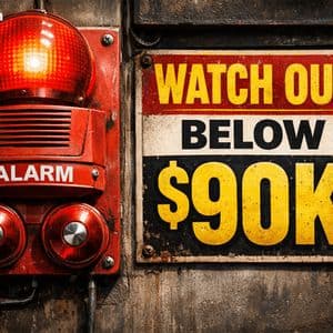 Bitcoin Below $90,000: Technicals Flash ‘Strong Sell’ as Geopolitical Fears Erase Monthly Gains