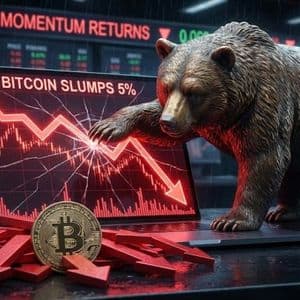 Bitcoin Price Slumps 5%, Bearish Momentum Returns With Force