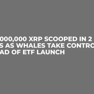 900,000,000 XRP Scooped in 2 Days as Whales Take Control Ahead of ETF Launch
