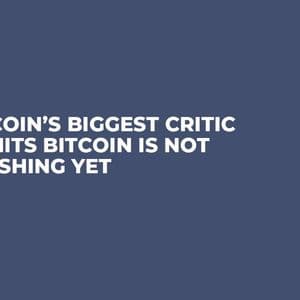 Bitcoin’s Biggest Critic Admits Bitcoin is Not Crashing Yet