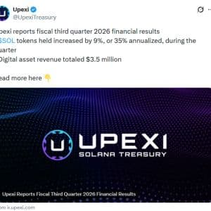 Upexi Posts $109M Q3 Loss, Coinbase Adds $100K SOL Loans, KRWQ Hits Solana