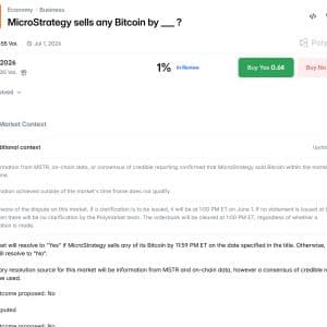 Bitcoin Volatility Drops 56% as Polymarket Disputes Strategy's 32 BTC Sale Ruling