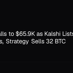 Bitcoin Falls to $65.9K as Kalshi Lists US Perpetuals, Strategy Sells 32 BTC