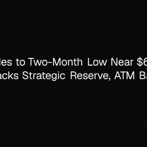 Bitcoin Slides to Two-Month Low Near $65.6K as Bessent Backs Strategic Reserve, ATM Bans Spread