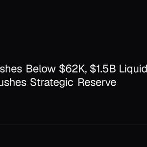 Bitcoin Crashes Below $62K, $1.5B Liquidated as Treasury Pushes Strategic Reserve