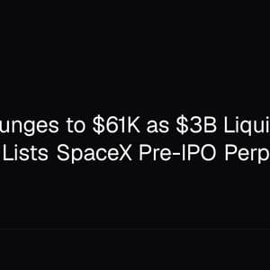 Bitcoin Plunges to $61K as $3B Liquidated, Coinbase Lists SpaceX Pre-IPO Perps