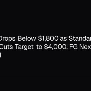 Ethereum Drops Below $1,800 as Standard Chartered Cuts Target to $4,000, FG Nexus Dumps 10,000 ETH
