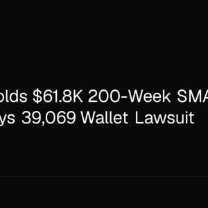 Bitcoin Holds $61.8K 200-Week SMA as NY Court Stays 39,069 Wallet Lawsuit