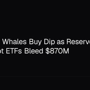 Ethereum Whales Buy Dip as Reserves Drop 475K, Spot ETFs Bleed $870M