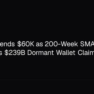 Bitcoin Defends $60K as 200-Week SMA Tags, Court Stays $239B Dormant Wallet Claim
