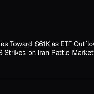 Bitcoin Slides Toward $61K as ETF Outflows Top $5B and US Strikes on Iran Rattle Markets