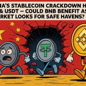 China’s Stablecoin Crackdown Hits XRP & USDT — Could BNB Benefit as Market Looks for Safe Havens?