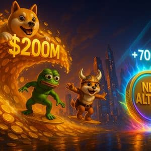 Dogecoin (DOGE) Jumps on $200M Whale Buys — PEPE & FLOKI Surge as New Meme Coin Rockets 700% in Just Days