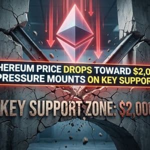 Ethereum Price Drops Toward $2,000, Pressure Mounts on Key Support