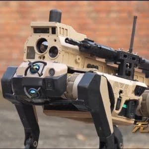 China flaunts its robot wolves running simulated street battles