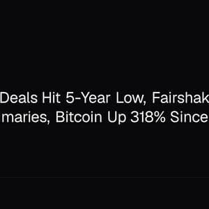 Crypto VC Deals Hit 5-Year Low, Fairshake PAC Sweeps Primaries, Bitcoin Up 318% Since 2022