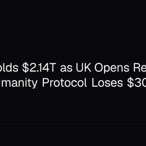 Crypto Holds $2.14T as UK Opens Retail Funds, Humanity Protocol Loses $30M
